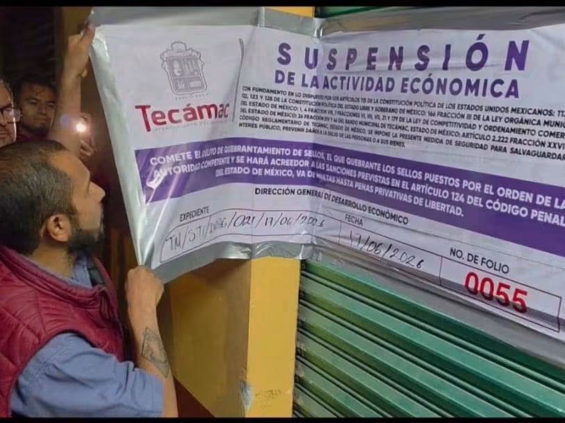 Conflicto en Tecámac: vecinos frenan la clausura de comercios en San Mateo Tecalco