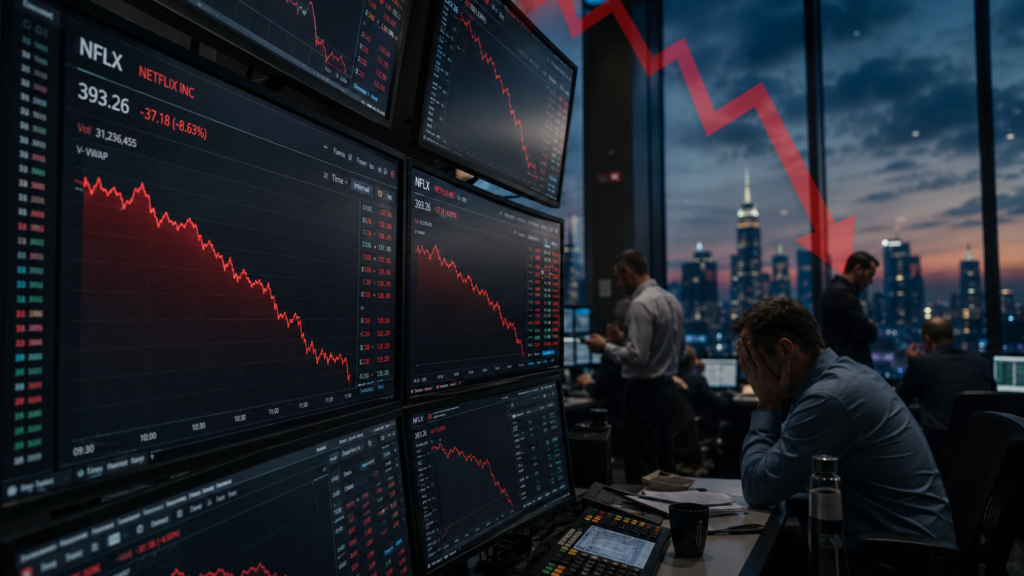 Netflix falla en pronóstico trimestral y sus acciones se desploman