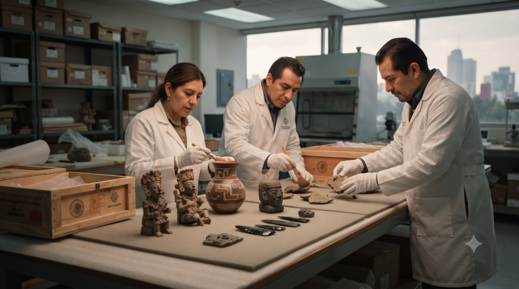 México repatria 3 mil 716 bienes culturales con Sheinbaum